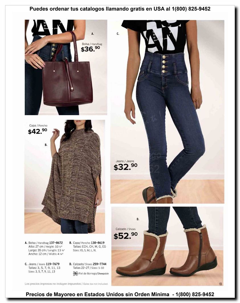 Llamanos al 1(800) 825-9452<br>Catalogos USA<br>(13 of 59)