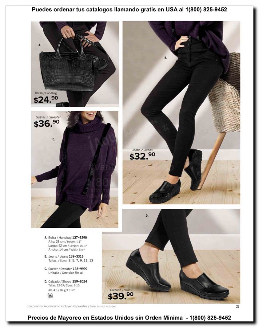 Llamanos al 1(800) 825-9452<br>Catalogos USA<br>(23 of 59)