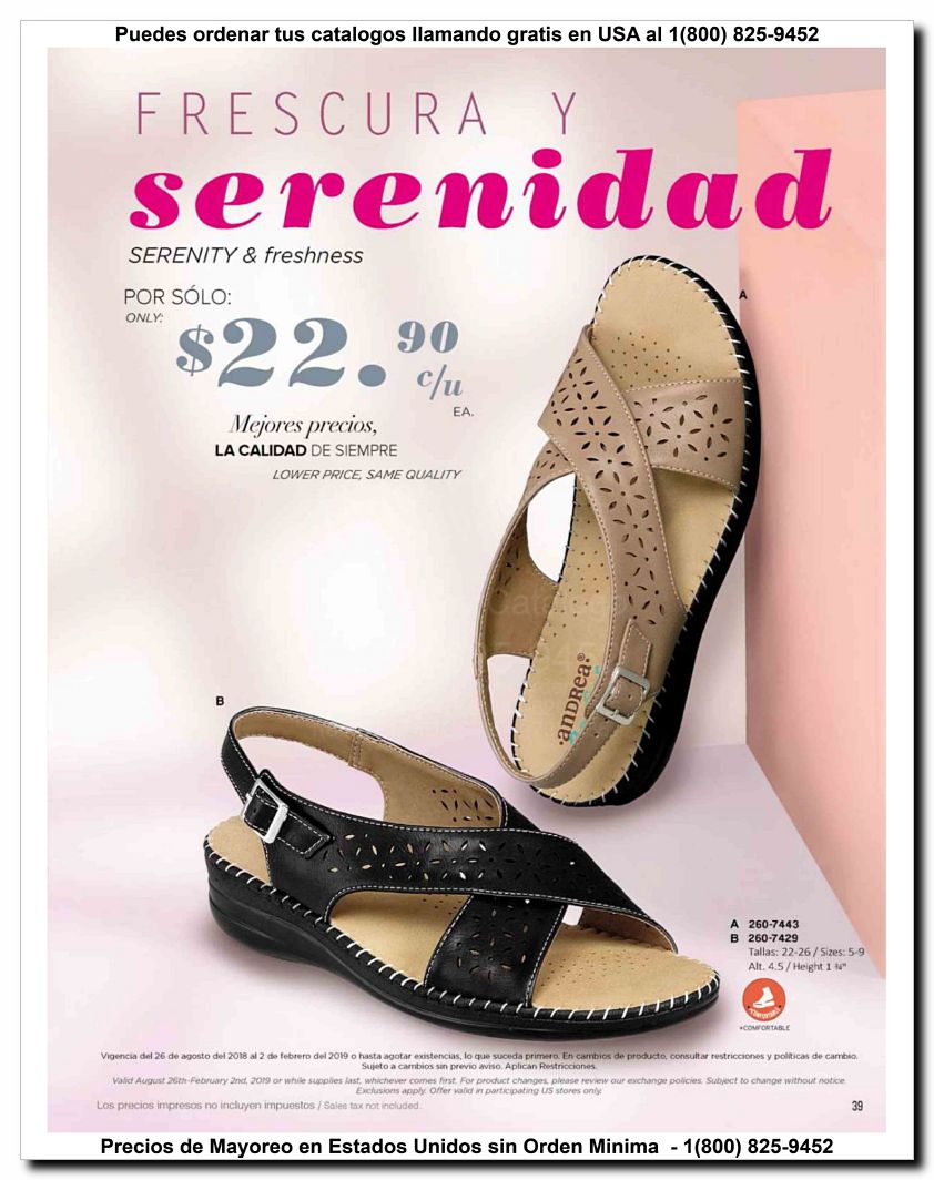 Llamanos al 1(800) 825-9452<br>Catalogos USA<br>(39 of 59)