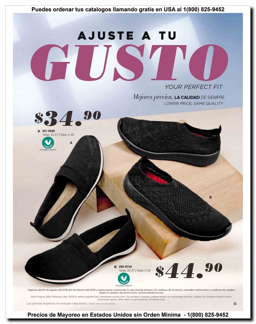 Llamanos al 1(800) 825-9452<br>Catalogos USA<br>(43 of 59)