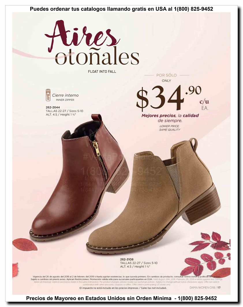 Llamanos al 1(800) 825-9452<br>Catalogos USA<br>(17 of 187)