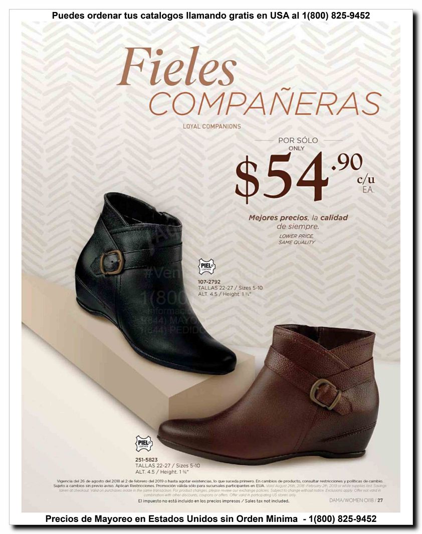 Llamanos al 1(800) 825-9452<br>Catalogos USA<br>(27 of 187)
