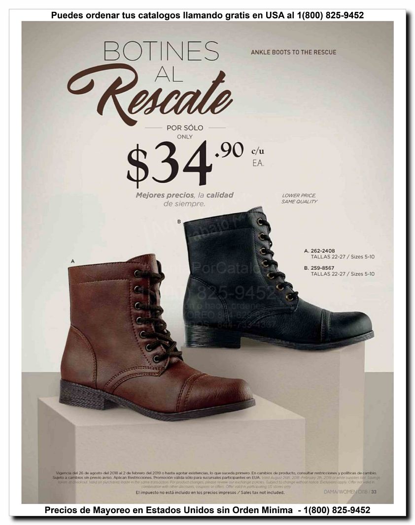 Llamanos al 1(800) 825-9452<br>Catalogos USA<br>(33 of 187)