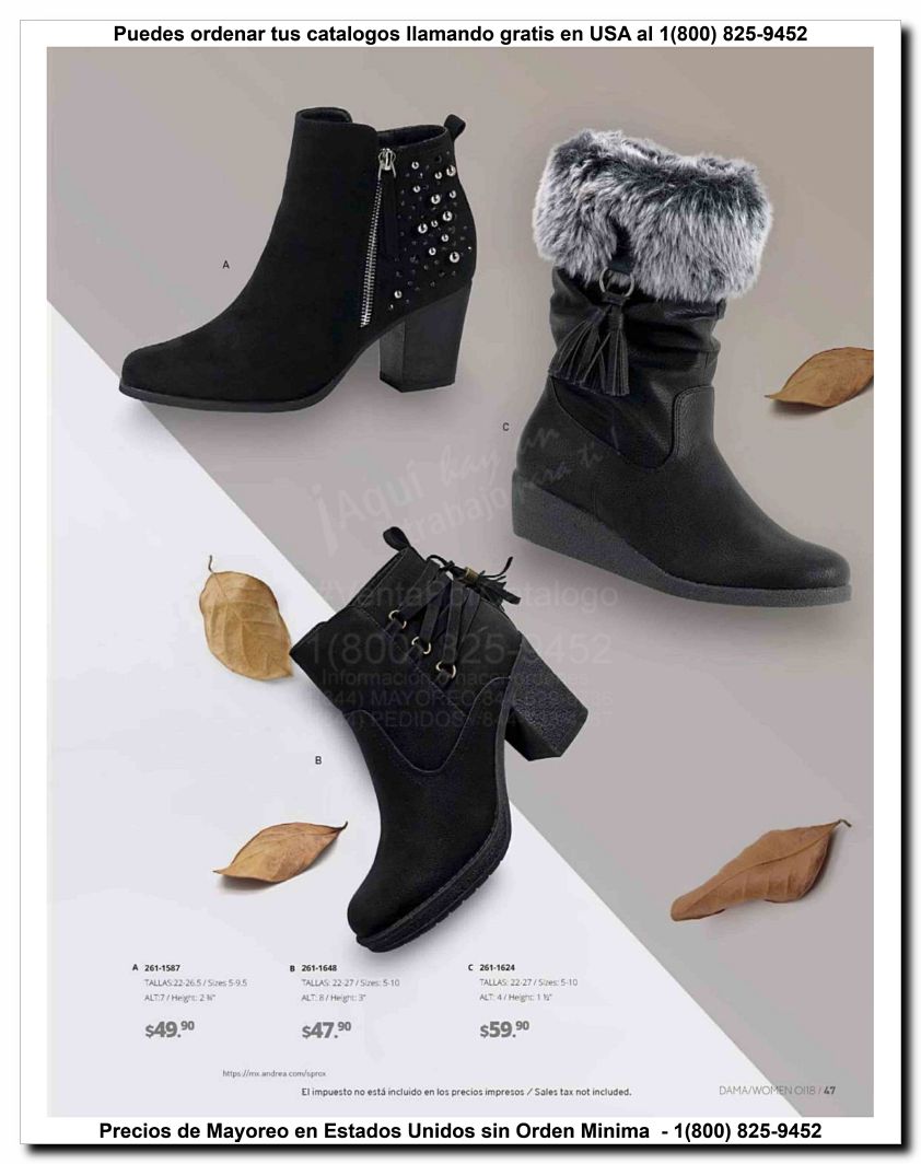 Llamanos al 1(800) 825-9452<br>Catalogos USA<br>(47 of 187)