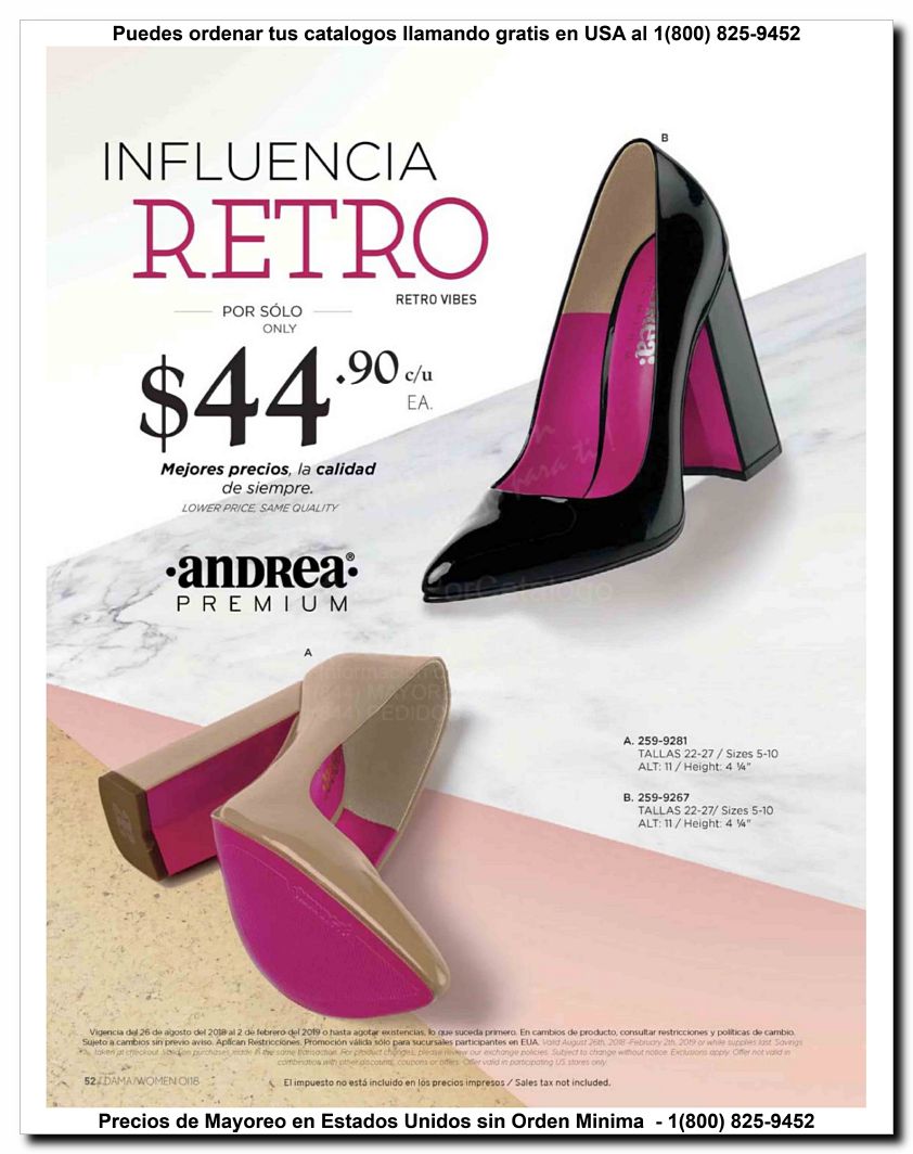 Llamanos al 1(800) 825-9452<br>Catalogos USA<br>(52 of 187)