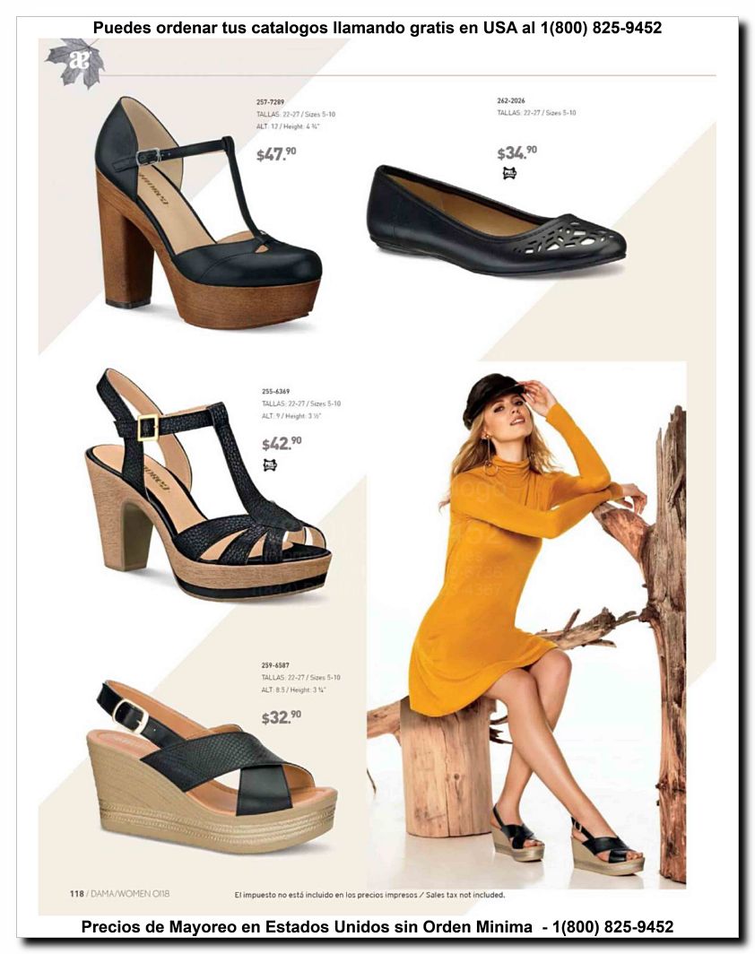 Llamanos al 1(800) 825-9452<br>Catalogos USA<br>(118 of 187)