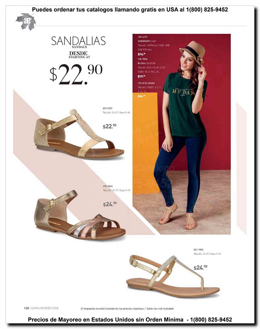 Llamanos al 1(800) 825-9452<br>Catalogos USA<br>(130 of 187)