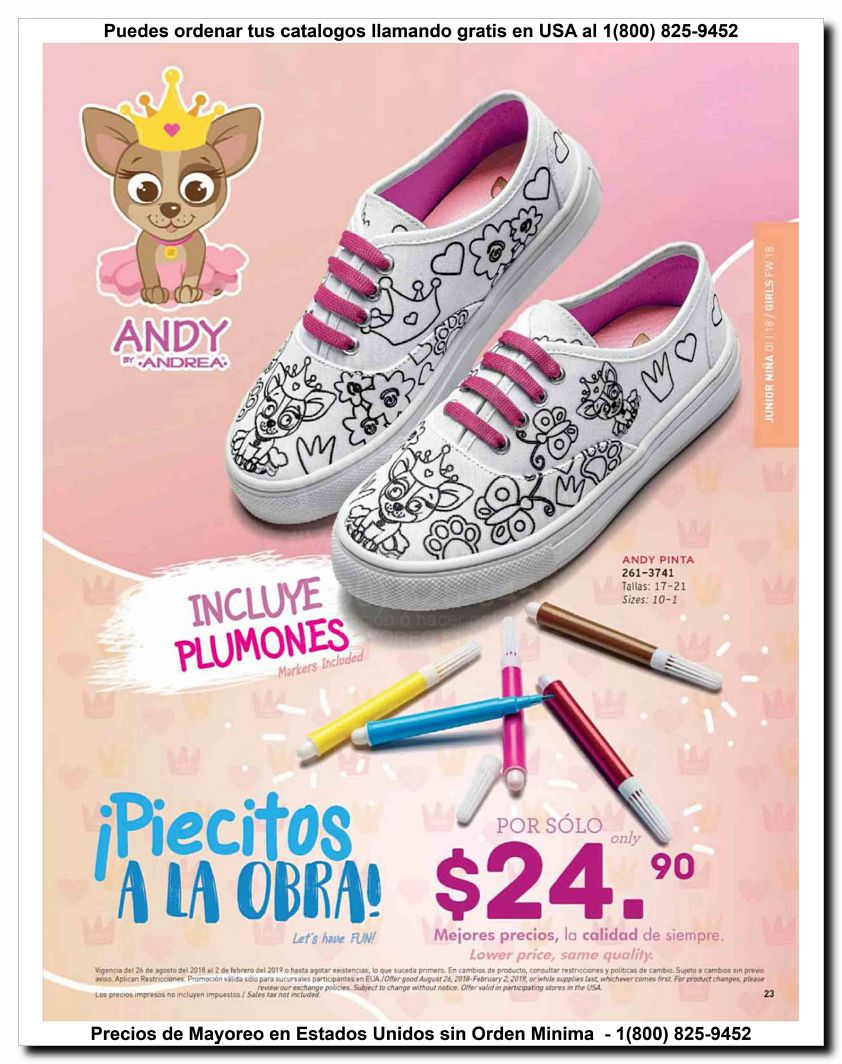 Llamanos al 1(800) 825-9452<br>Catalogos USA<br>(23 of 52)