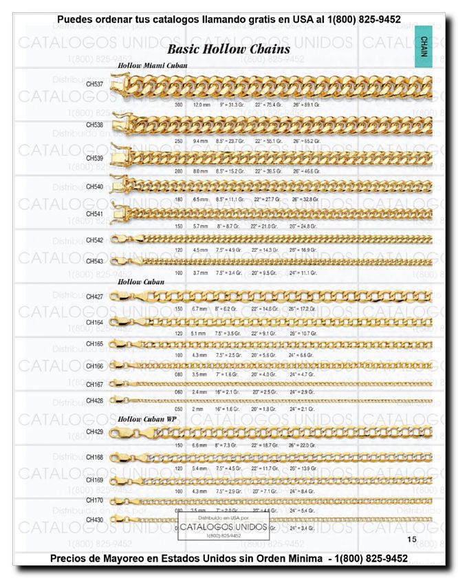 Llamanos al 1(800) 825-9452<br>Catalogos USA<br>(16 of 294)