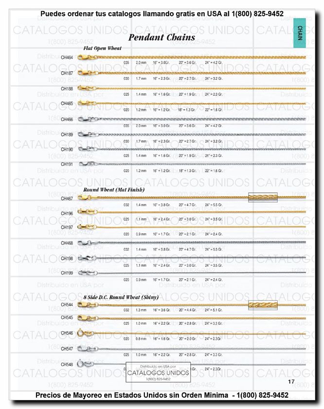 Llamanos al 1(800) 825-9452<br>Catalogos USA<br>(18 of 294)