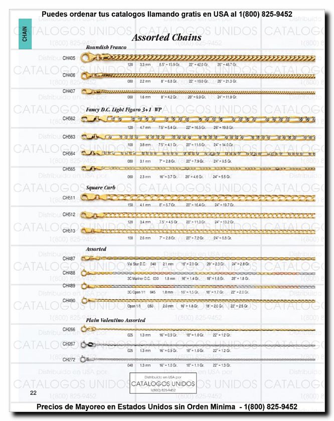 Llamanos al 1(800) 825-9452<br>Catalogos USA<br>(23 of 294)