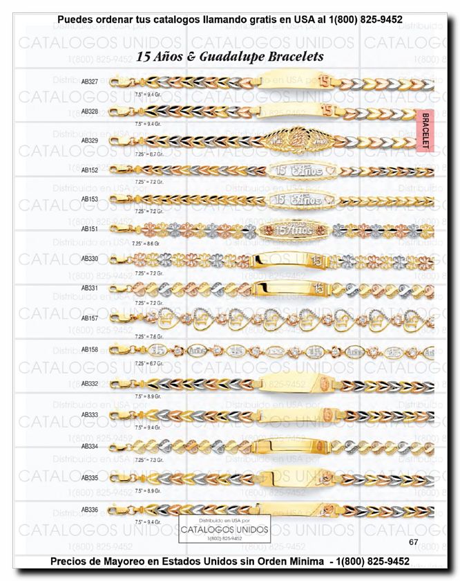 Llamanos al 1(800) 825-9452<br>Catalogos USA<br>(68 of 294)