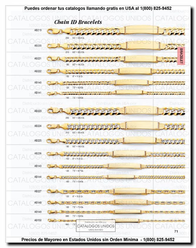 Llamanos al 1(800) 825-9452<br>Catalogos USA<br>(72 of 294)