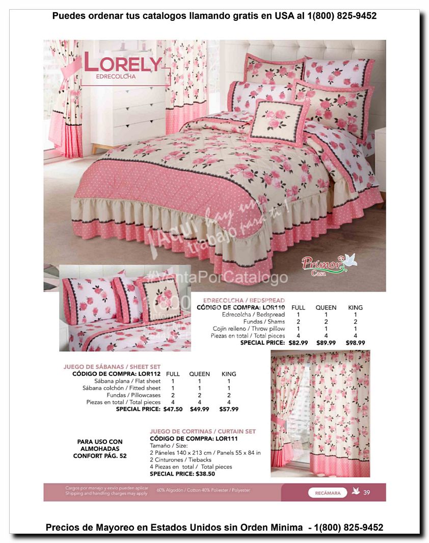 Llamanos al 1(800) 825-9452<br>Catalogos USA<br>(39 of 129)