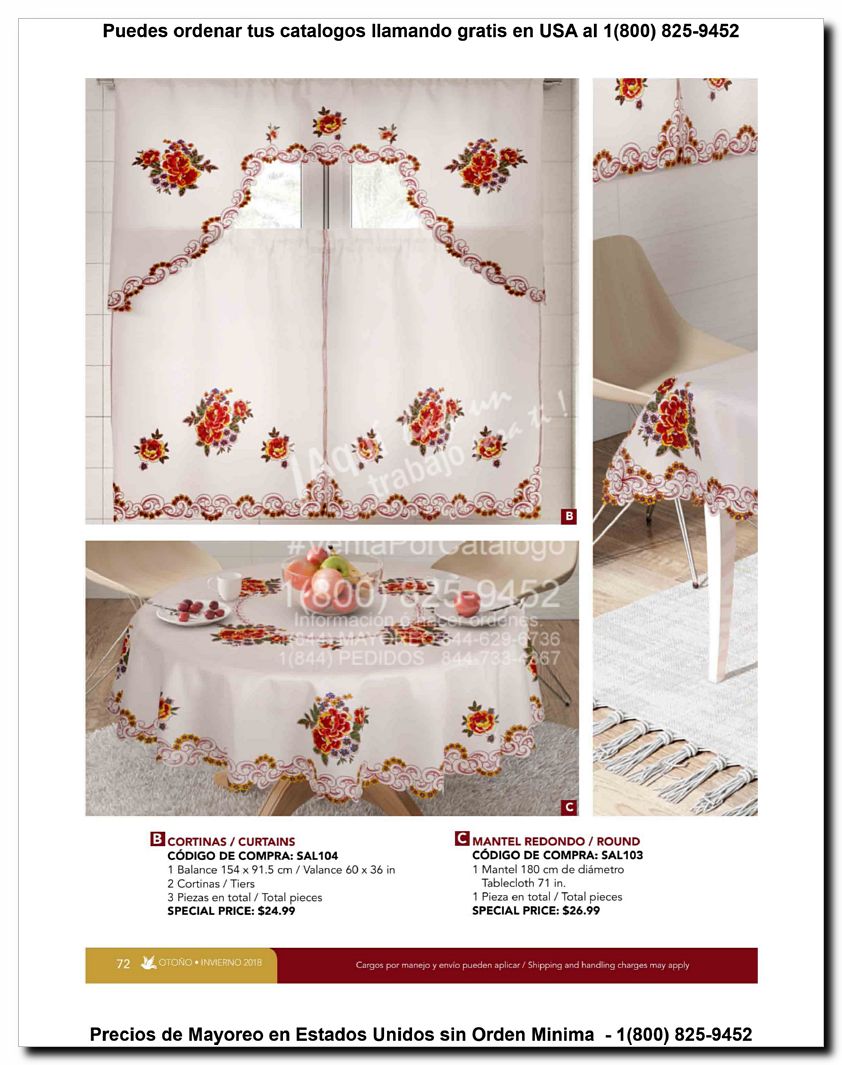 Llamanos al 1(800) 825-9452<br>Catalogos USA<br>(72 of 129)